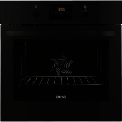 Zanussi ZOP37902BK Built In Single Multifunction Oven with Pyrolytic Clean in Black Zanussi ZOP37902BK Built In Single Multifunction Oven with Pyrolytic Clean in Black